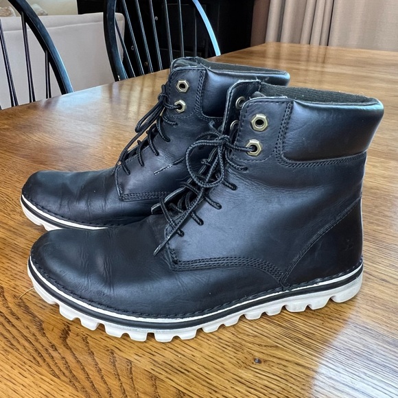 ⭐️ Women’s Timberland Brookton 6 Inch Boots Black Nubuck Leather Boots Size 7.5 - Picture 4 of 13